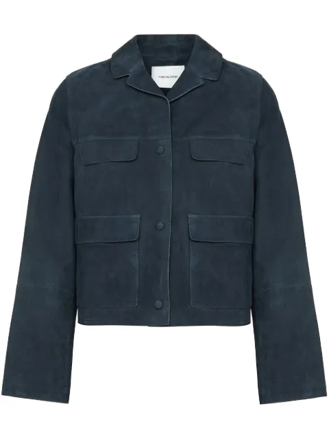 Yves Salomon suede jacket Blue 24EYV22052AVXX