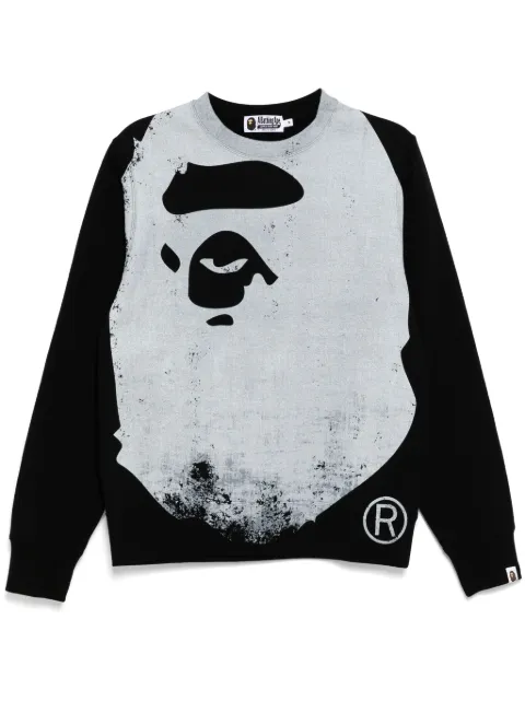 A BATHING APE® faded-printed sweater Black 001SWK801006M