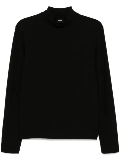 TEAM WANG design Choices mock neck T-shirt Black TWFW24A114