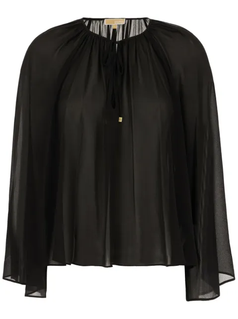 Michael Kors georgette V-neck blouse Black MR540R07R3