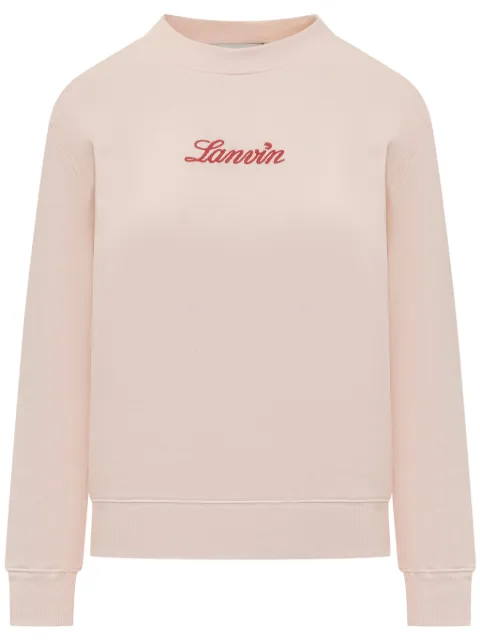 Lanvin embroidered-logo sweatshirt Pink RWSS0006J134P25