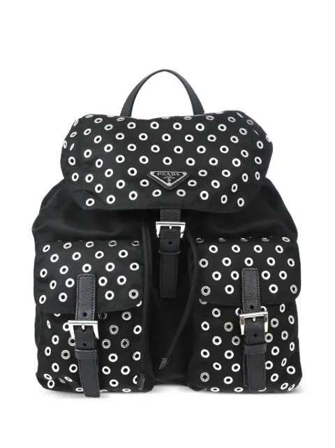 Prada Pre-Owned 2010s triangle-logo backpack Black ART1BZ811P110
