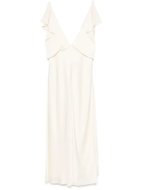 Jil Sander satin midi dress White J02CT0469J76018