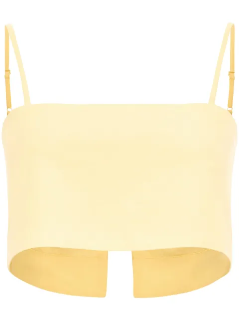 AZEEZA Walton crop top Yellow WALTONTOPPOPLINLEMON