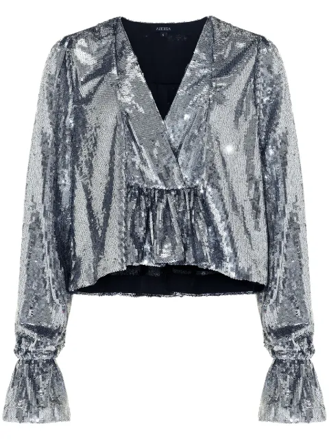 AZEEZA Thistle blouse Silver THISTLETOPSEQUINSILVER