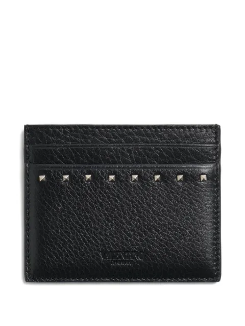 Valentino Garavani Rockstud leather card holder Black YP0V18PDX
