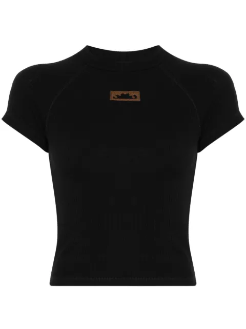 Ottolinger ribbed deconstructed T-shirt Black 10410080402