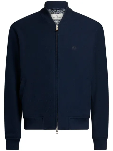 ETRO Pegaso-embroidered bomber jacket Blue MRBA0016AJ271