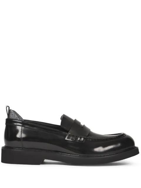 ETRO leather penny loafers Black MS4K0003AP306