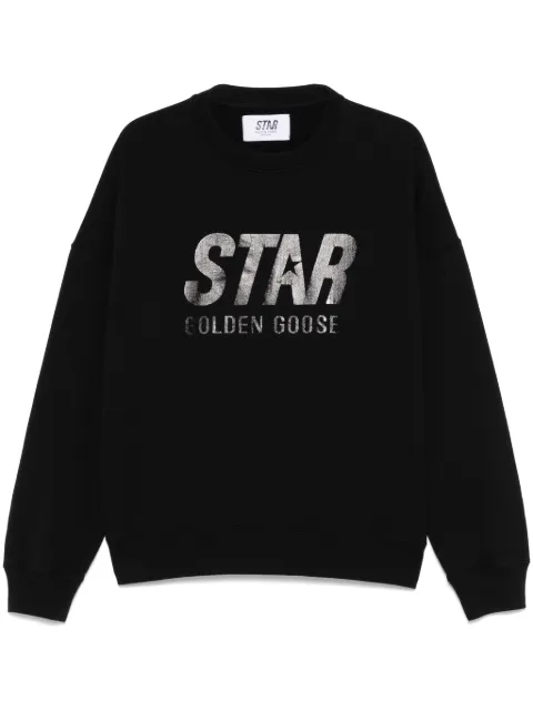 Golden Goose logo-stamp sweatshirt Black GUP01992P001803