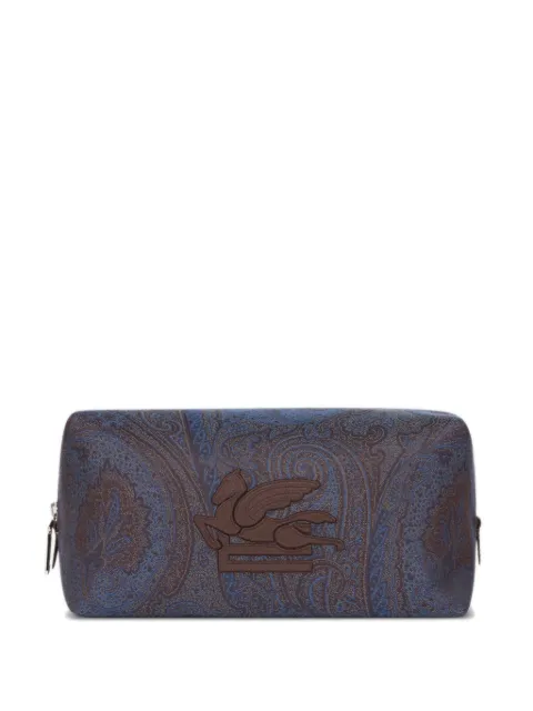 ETRO medium paisley-print Pegaso-motif wash bag Blue MP2C0004AA061
