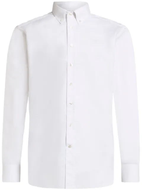 ETRO logo-embroidered button-down shirt White MRIB0004AV606