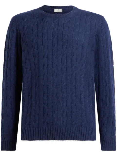 ETRO cable-knit cashmere sweater Blue MRKF0003AE231
