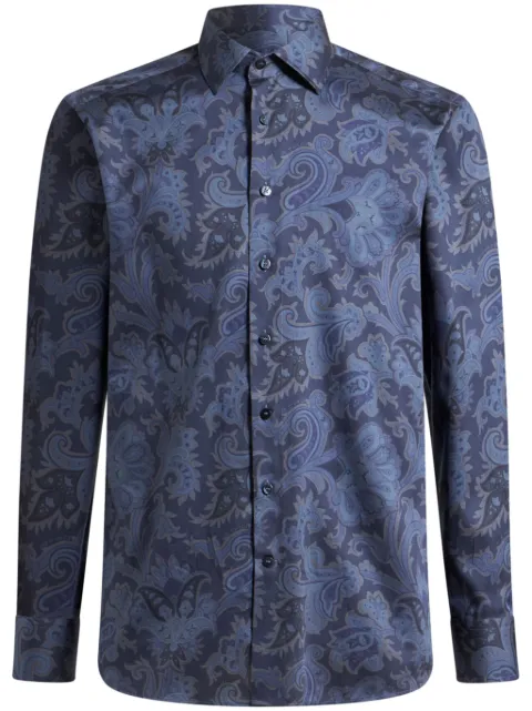 ETRO paisley-print poplin shirt Blue MRIB000199SA5F2