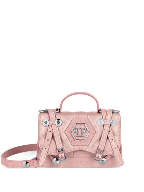 Philipp Plein small Hexagon leather tote bag Pink PAEAWBA2101PLE010N