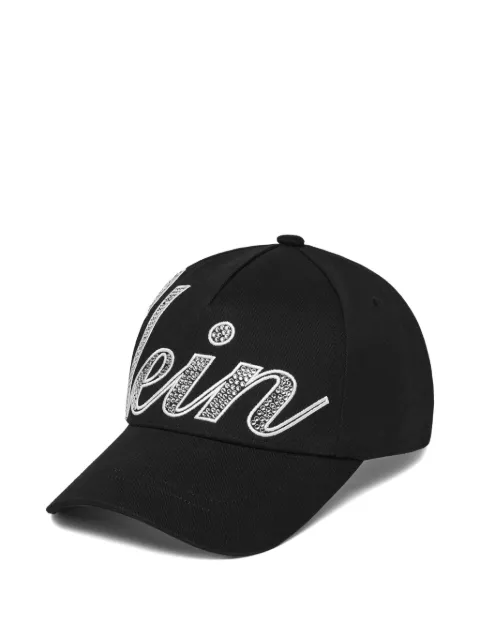 Philipp Plein crystal-embellished baseball cap Black PAEAUAC0631PTE003N