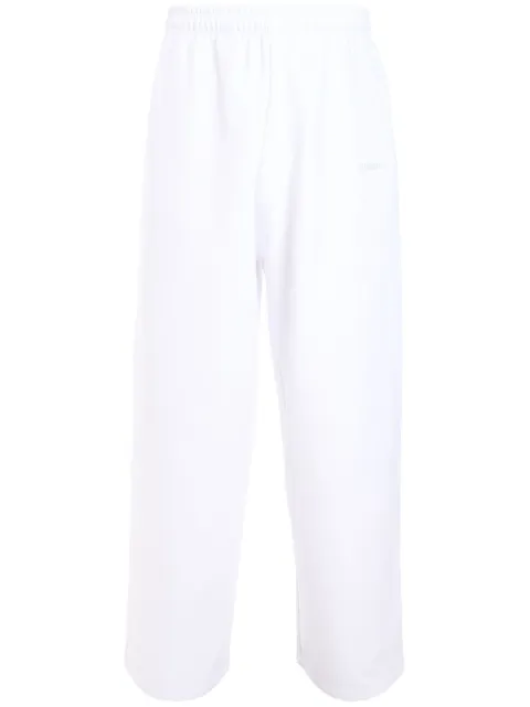 VETEMENTS embroidered-logo sweatpants White UA66SP630W