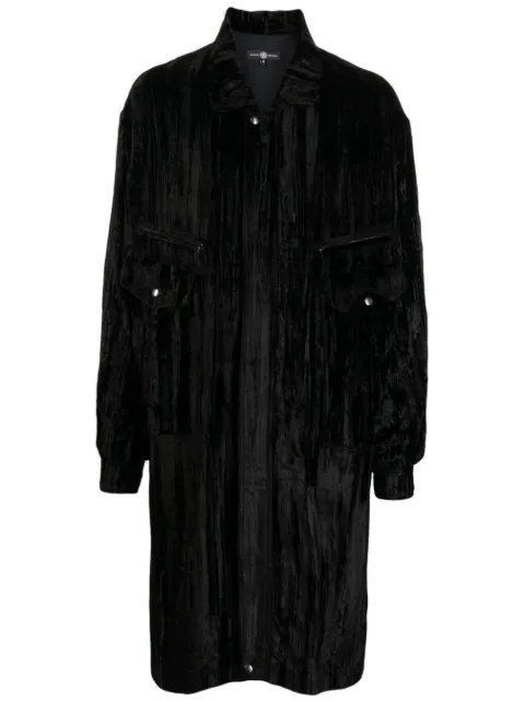 Edward Crutchley velvet coat Black W24COT008C