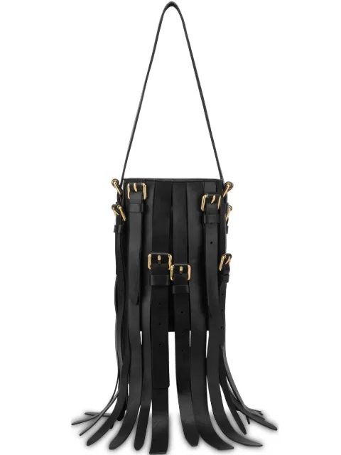 Moschino fringed shoulder bag Black MC4216PP0MOM2