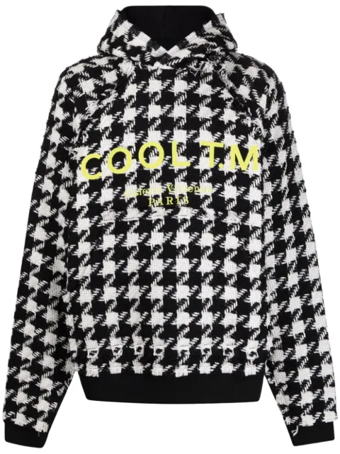 COOL T.M houndstooth hoodie Black FW24M2PJ8004A21206
