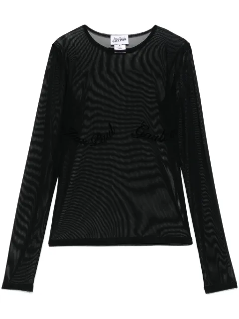 Jean Paul Gaultier flocked-logo T-shirt Black 2533FTO263IT00500