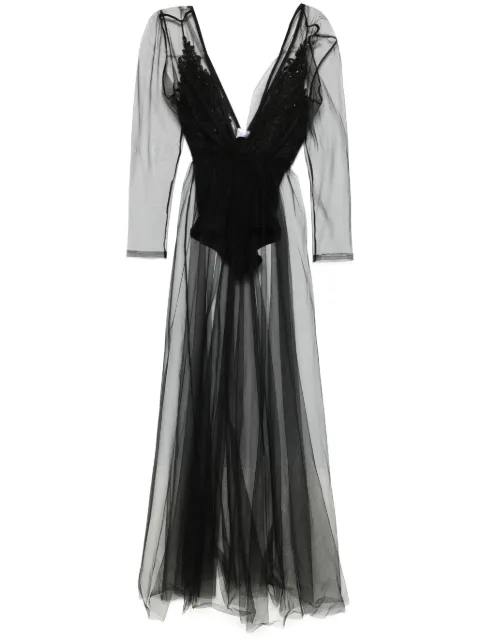 Alchemy x Lia Aram tulle maxi dress Black LIA688