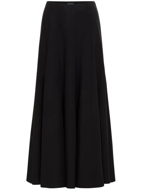 AZEEZA Soren midi skirt Black SORENPOPLINSKIRTBLACK