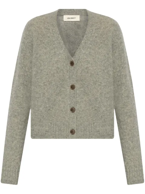 Lisa Yang V-neck cardigan Grey 2024083