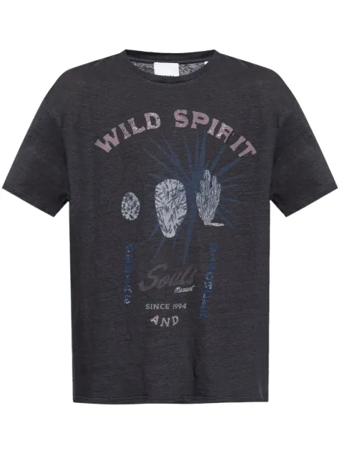 MARANT Honore linen T-shirt Black TS0052HCC1N09H