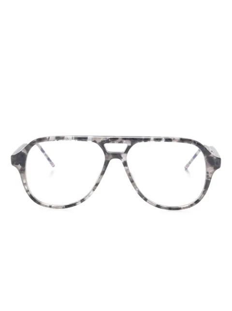 Thom Browne Eyewear pilot-frame glasses Grey UEO927AG0002