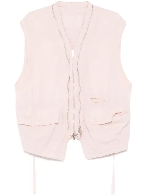 Undercover double zip vest Pink UC1E4001