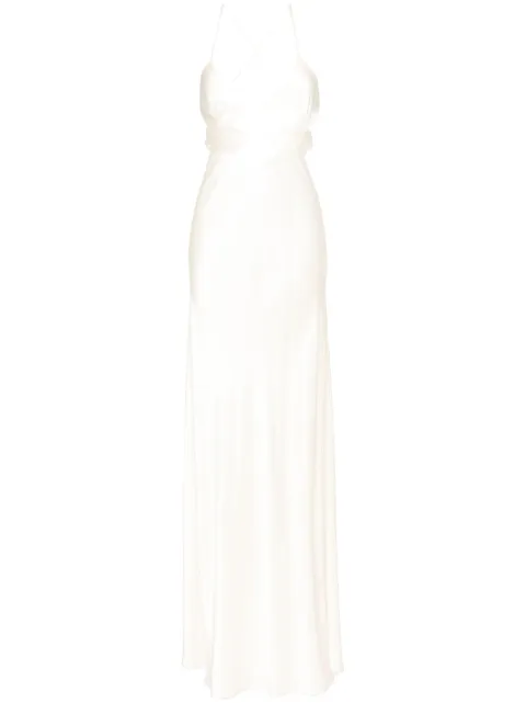 Michelle Mason Cutout Detail gown White M9383