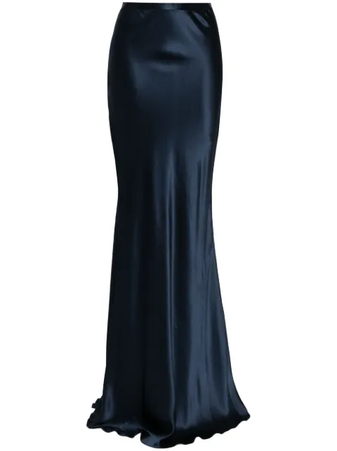 Michelle Mason bias maxi skirt Blue M7328