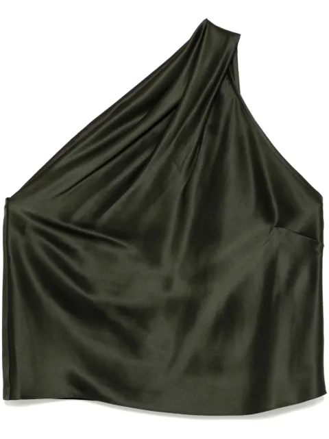 Michelle Mason asymmetrical halter neck top Green M2946