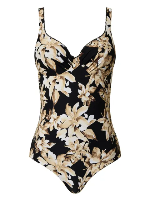 TWINSET floral-print swimsuit Black 251LBMTZZ