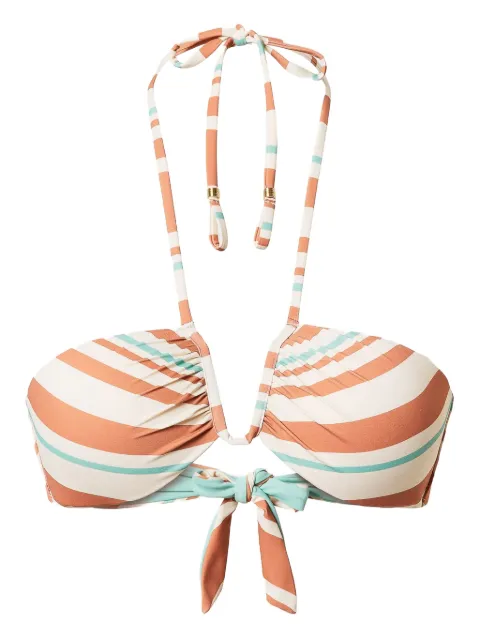 TWINSET striped bikini top White 251LMMR11