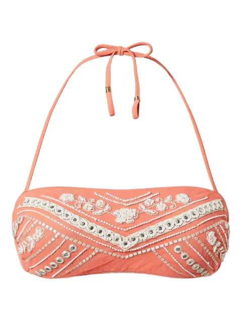 TWINSET embellished bandeau bikini top Pink 251LMMF11