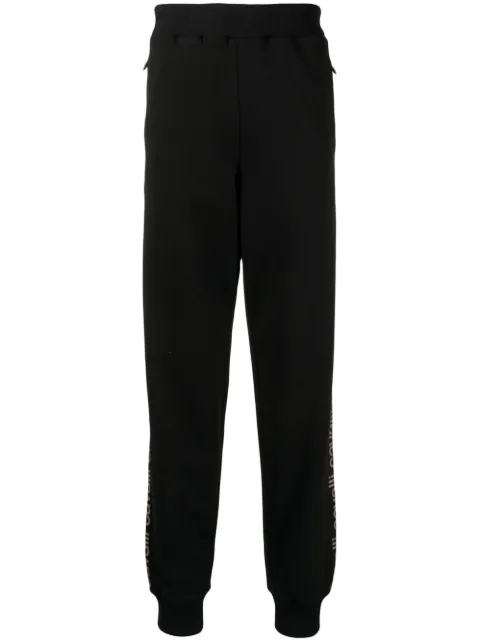 Roberto Cavalli logo-stripe track pants Black NNT26CCG065