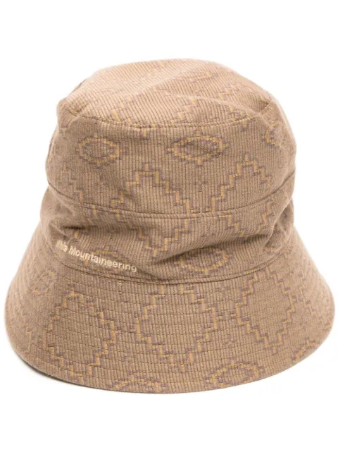 White Mountaineering logo-appliqué bucket hat Neutrals PF23WM2375819