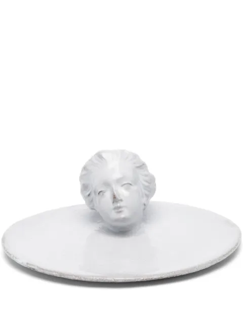 Astier De Villatte Antoinette incense holder (4cm x 10cm) White ENCANT1