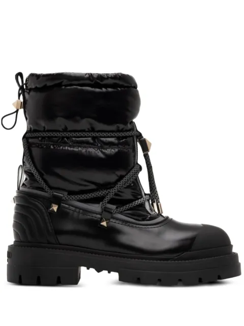 Valentino Garavani leather combat boots Black WS0EL5NJI