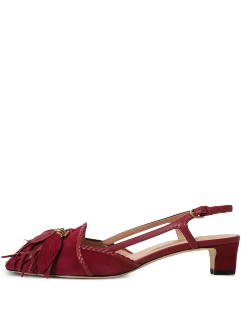Tod's fringe-detail suede pumps Red XXW36B0AS90D8WR819