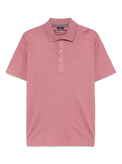 Paul & Shark Shark Fin-embroidery polo shirt Pink 25411237