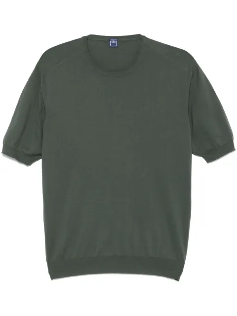 Fedeli fine-knit T-shirt Green 8UED08014
