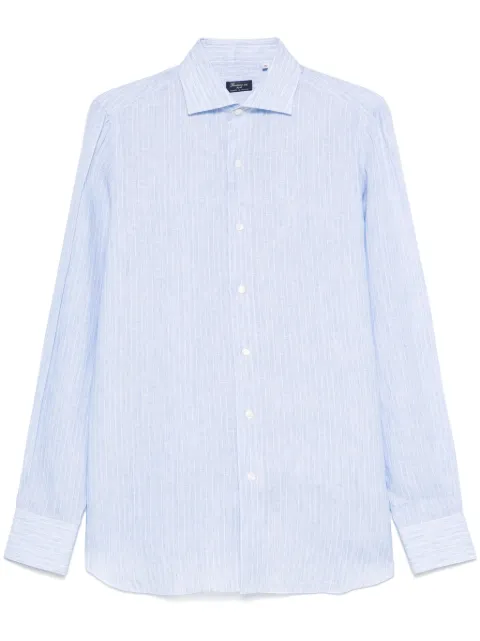 Finamore 1925 Napoli striped shirt Blue NAPOLI046257C0663