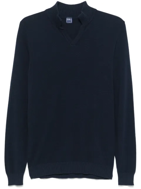 Fedeli cotton sweater Blue 8UED5627