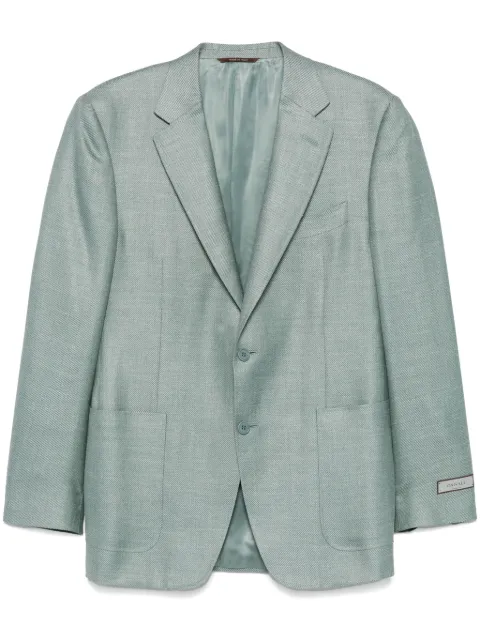 Canali twill-weave blazer Blue 11288CU05013