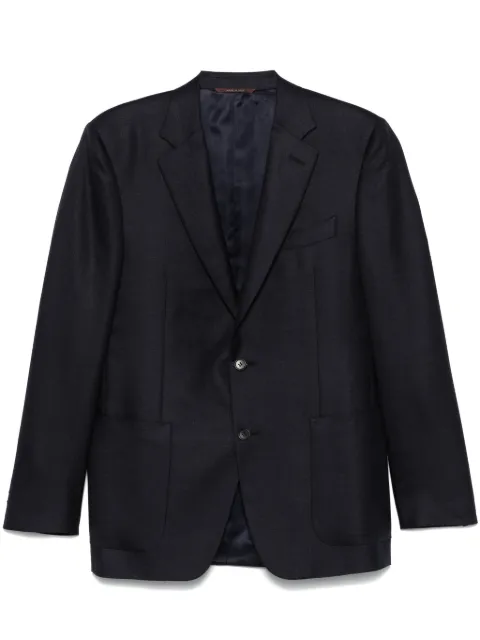 Canali herringbone-pattern blazer Blue 11288CU04427