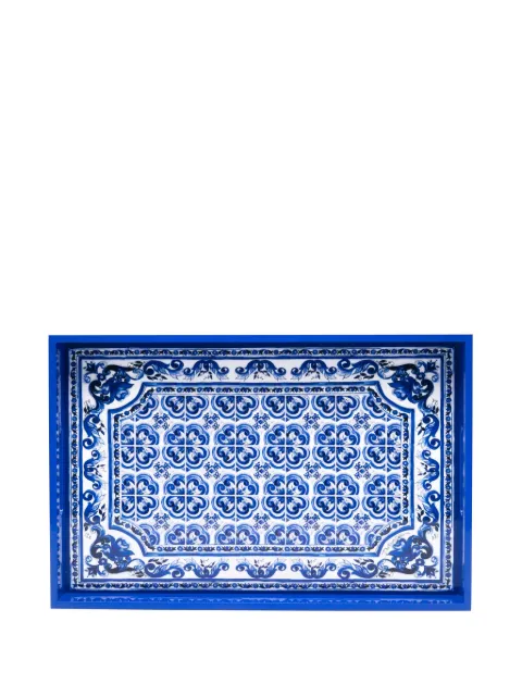 Dolce & Gabbana logo-engraved tray Blue TC0107TCALR
