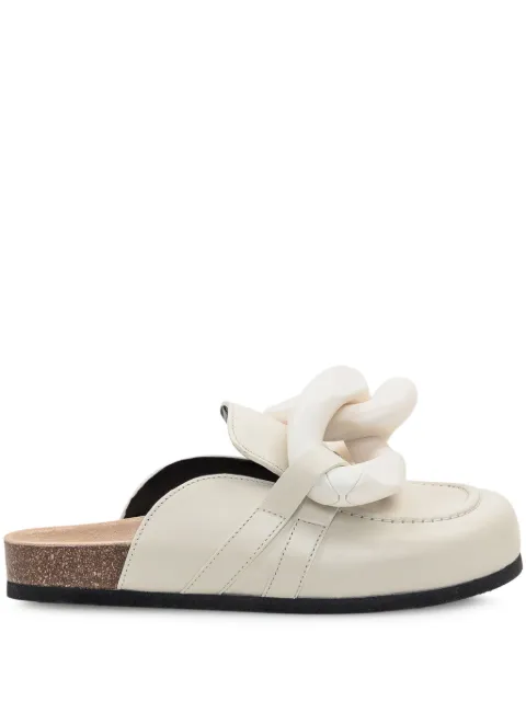 JW Anderson chain-detail mules White LF0002